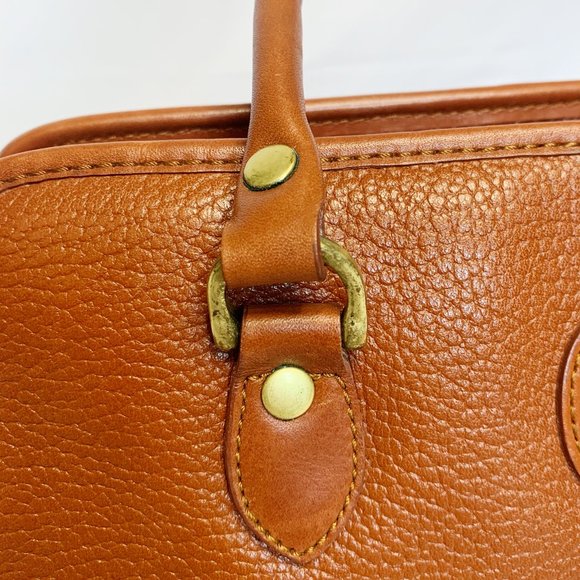 Vintage Liz Claiborne Pebbled Leather Satchel Bag - Picture 8 of 10